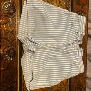 Vintage striped high waisted shorts